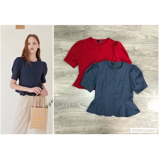 Áo mixxo nút bọc tay xếp li
