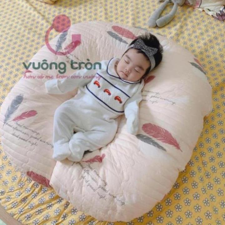 Gối chống trào ngược cao cấp Vuông Tròn cotton Hàn chần bông   vuadepvuasang