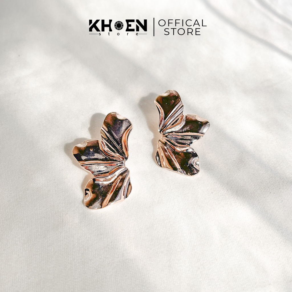 Bông tai nữ - Lá 3 cánh lớn - Khoen Store