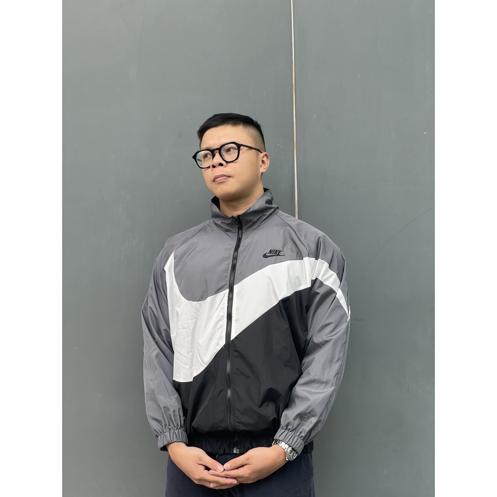 Áo Khoác Jacket Nike Swoosh Woven v2 Vintage Nam Nữ Vải Dù 2 Lớp Cao Cấp LBsar