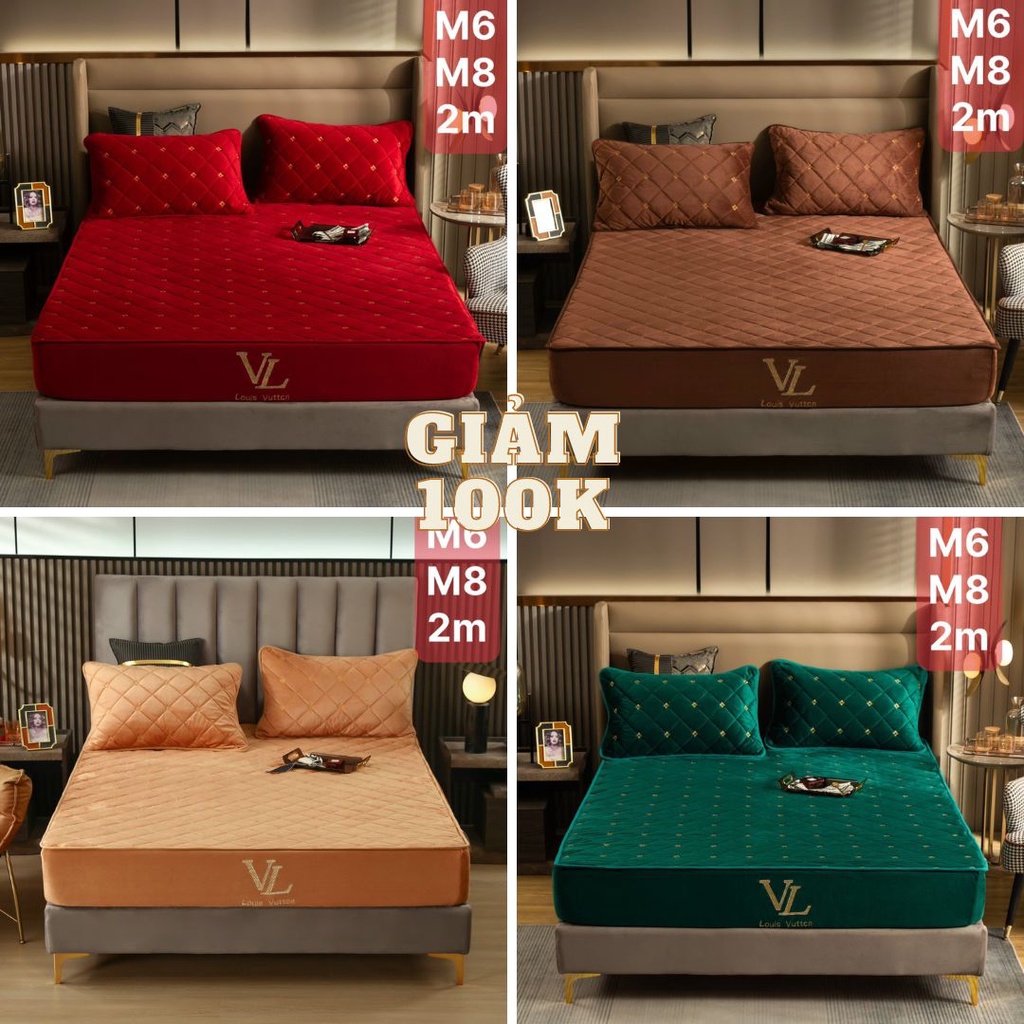 Bộ ga gối nỉ chần bông nhập khẩu cao cấp, ga trải giường nỉ hàng chuẩn đủ kích thước Maibedding