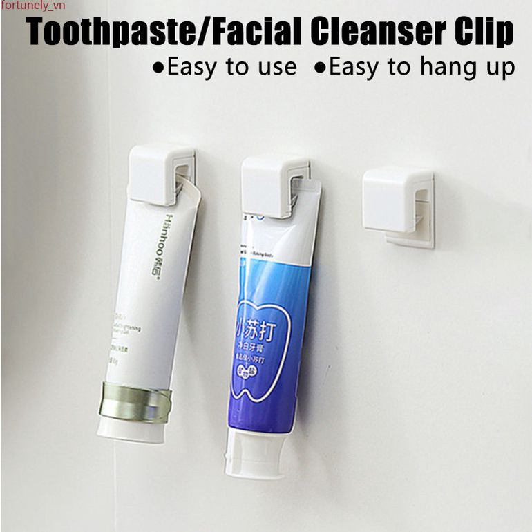 Kẹp Giữ Kem Đánh Răng Kẹp Dán Móc Treo Đồ Gắn Tường Không Cần Đục Lỗ Giá Để Sữa Rửa Mặt Phụ Kiện Phòng Tắm