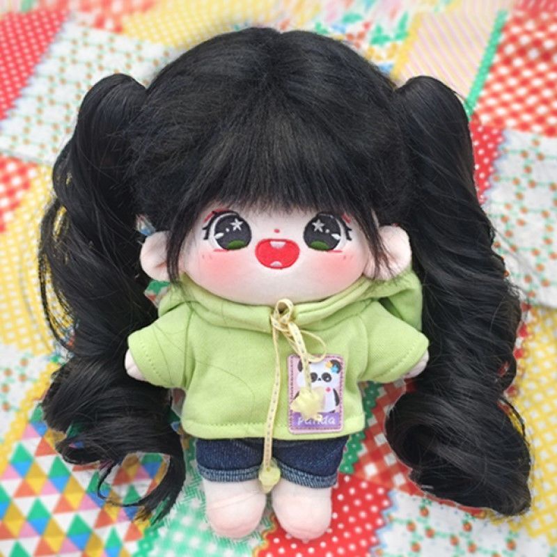 Tóc Giả Xoăn Dài 20cm Bằng cotton Lụa Nhiều Màu Sắc Cho Búp Bê