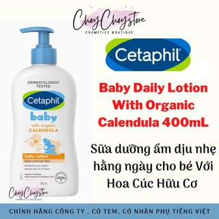CETAPHIL Baby Daily Lotion with Organic Calendula 400mL - Sữa dưỡng ẩm dịu nhẹ hằng ngày cho bé