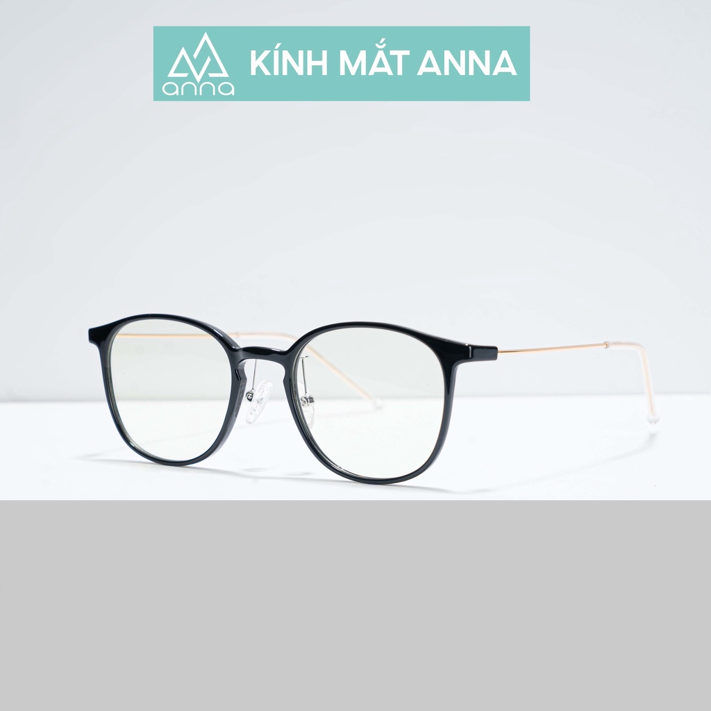 Gọng kính mắt thời trang ANNA nam nữ dáng tròn chất liệu kim loại cao cấp 380CN055