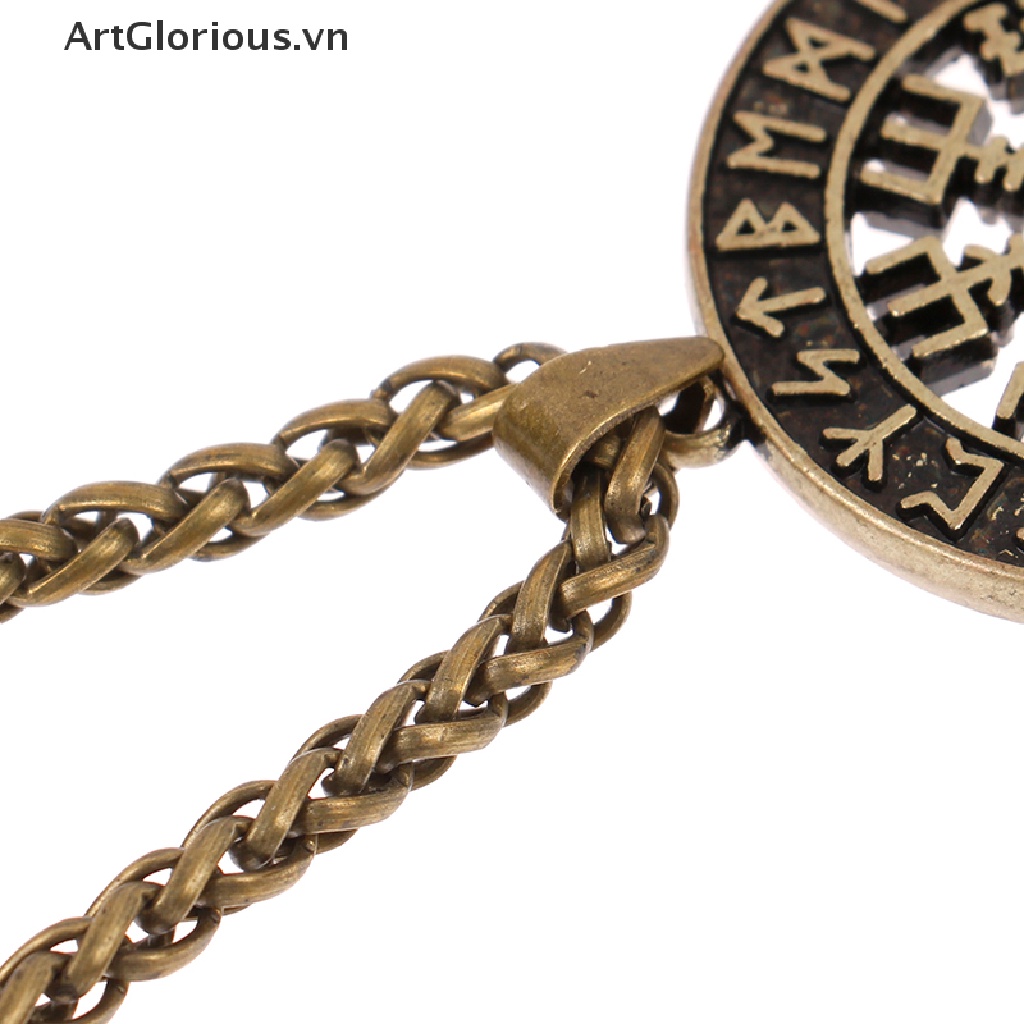 Vòng cổ Bùa Hộ Mệnh Mặt La Bàn Biểu Tượng Cướp Biển Norse Viking