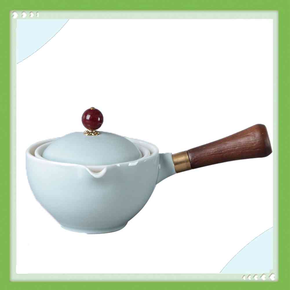 Bộ Ấm Trà Bằng Gốm Sứ Phong Cách Trung Hoa