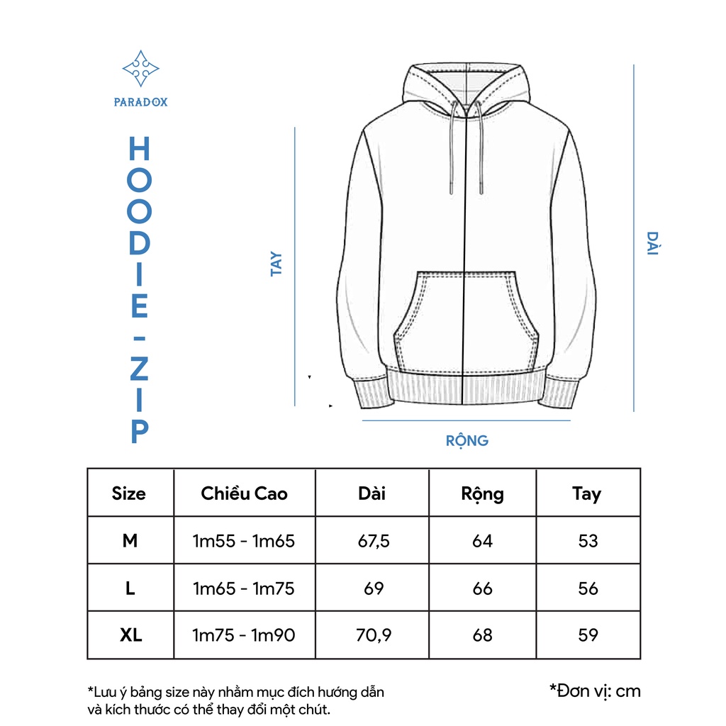 Áo hoodie Paradox SPRIGHTLY EMBROIDERY HOODIE - Đen