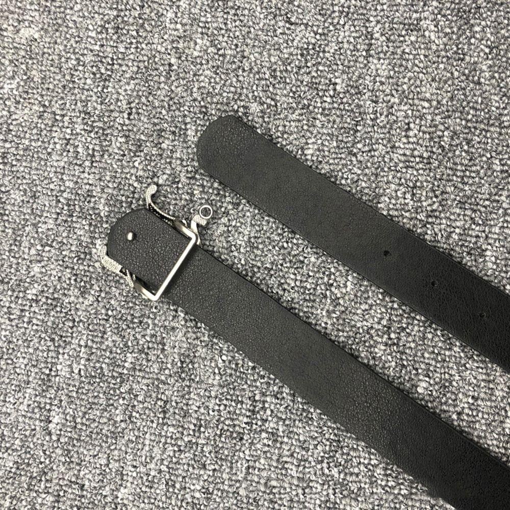 Thắt Lưng Da PU Họa Tiết Chữ Trừu Tượng Đơn Giản Chất Lượng Cao Phong Cách Hàn Quốc Cho Nam Nữ BACK2LIFE