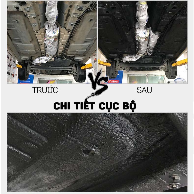 Dung Dịch Xịt Sơn Phủ Gầm Ô tô Chống Ồn, Chống Rỉ Sét, Mọt Khung Xe, Tăng Độ Cách Âm Ô 700ML