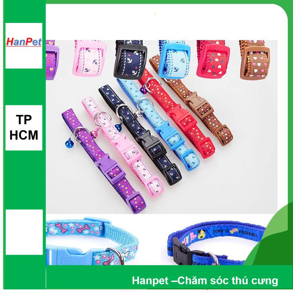 HCM-Vòng cổ chó vải dù cho chó dưới 5kg (hanpet 318) vòng cổ thời thượng