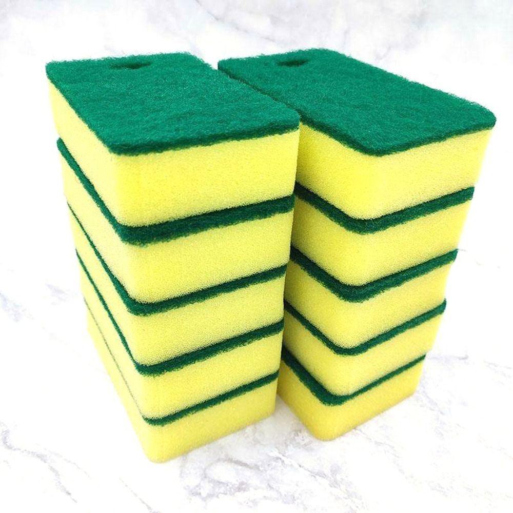 Set 10 Miếng Bọt Biển Rửa Chén Đa Năng Chống Trầy Xước Có Thể Giặt Sạch