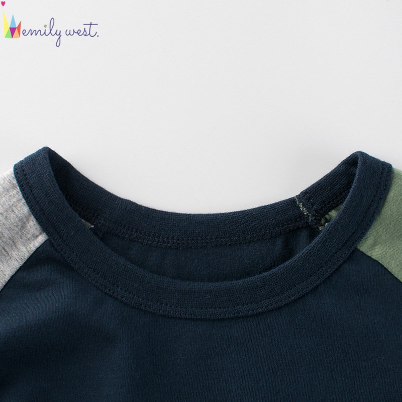Áo Thun Cotton Tay Ngắn Cổ Tròn In Hình Khủng Long Hoạt Hình Thời Trang Mùa Hè 2023 Dành Cho Bé Trai