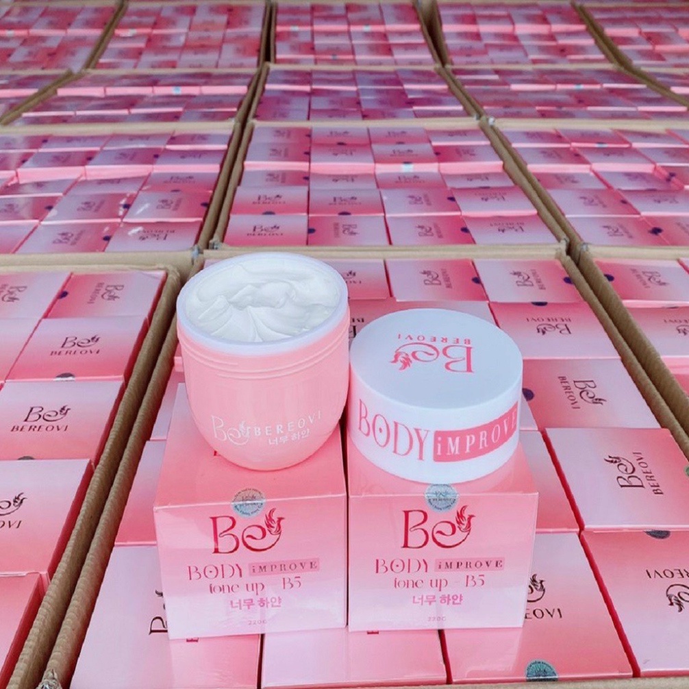 Mẫu mới Kem Body Thu Thủy BEREOVI Improve Tone Up B5 Chính Hãng 220g