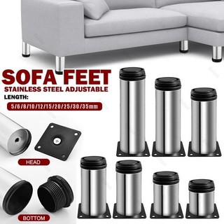 5~30CM Chân ghế sofa bằng thép không gỉ có thể điều chỉnh chân đồ nội thất bằng kim loại chân Bàn chân tủ