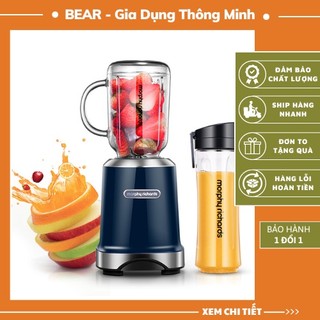 Máy xay sinh tố Morphy Richards MR9500 chính hãng, Máy xay cầm tay 2 ly có nắp cao cấp