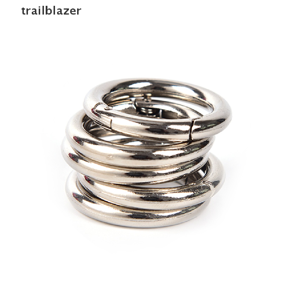 Set 5 Móc Khóa Tròn Bằng Kim Loại 35mm Đa Năng Tiện Dụng