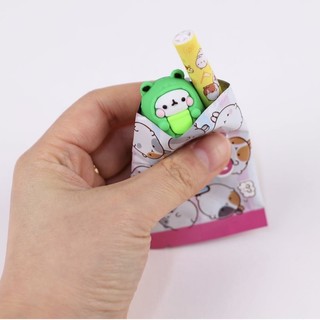 Pack Nhân Phẩm Molang Figure - 1 Pack Figure Pencil Cap Random Hàn Quốc