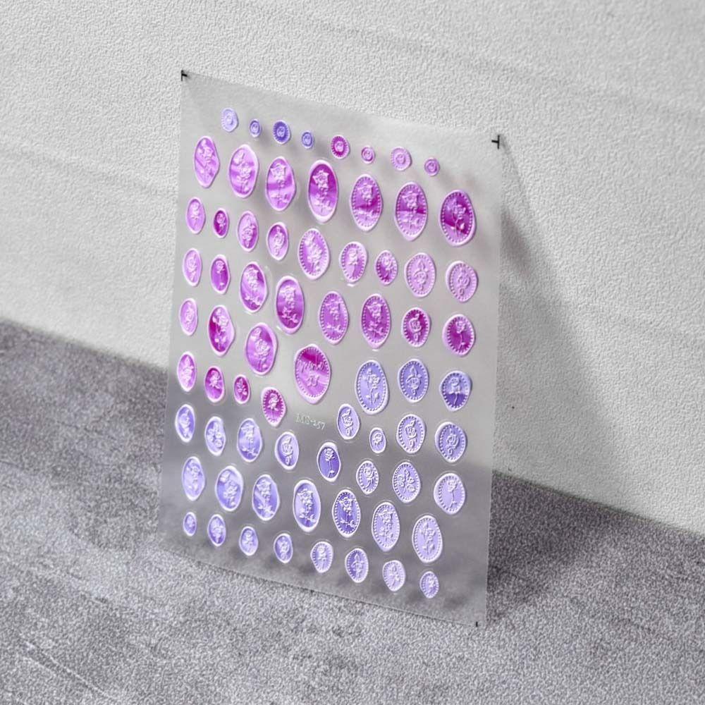 Miếng Dán Trang Trí Móng Tay Tự Dính Hình Hoa Hồng Lá Độc Đáo