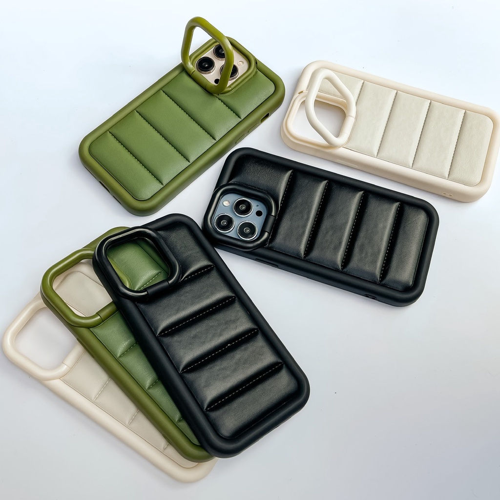 Ốp lưng simili viền bubble Green/Black/White C1924 1925 1926