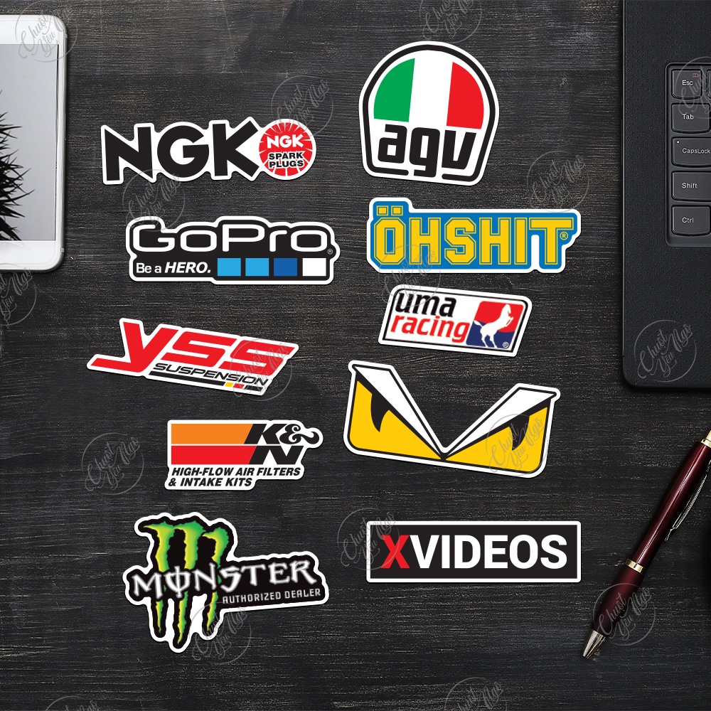 Combo 20 logo tem decal dán xe không trùng