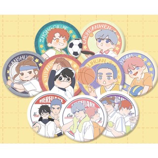 Huy hiệu in hình here u are ver thể thao manga anime chibi quà tặng xinh xắn độc đáo cài áo cặp sách