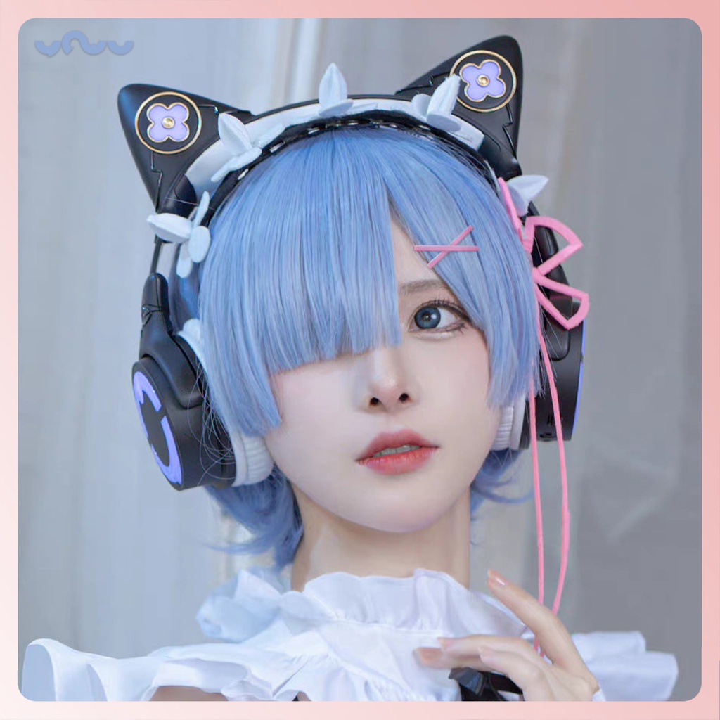 Tai nghe tai mèo Yowu Rem Phiên Bản Giới Hạn Tùy Chỉnh Đặc Biệt Re:Zero Headphones Bluetooth Chống Ồn Chủ Động