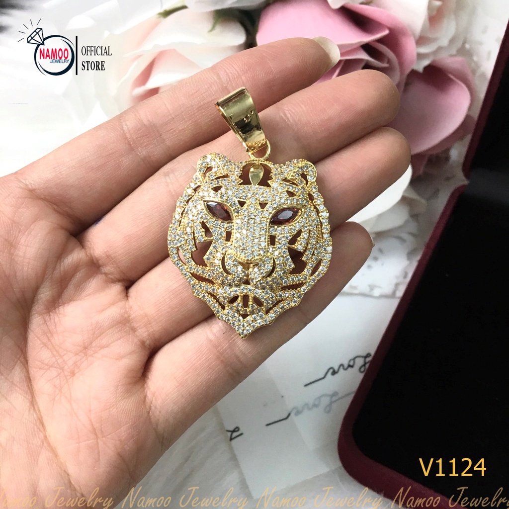 Mặt Dây Chuyền Thiết Kế Hình Báo Có Đính Đá Cho Cả Nam Và Nữ V1124 Namoo Jewelry