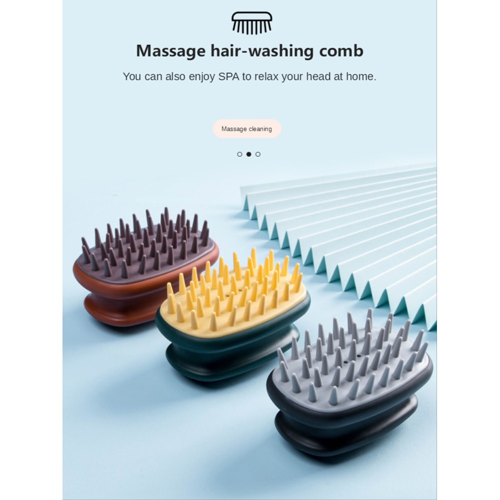 Bàn Chải Gội Đầu Bằng silicone Tiện Dụng Cho Nam Và Nữ