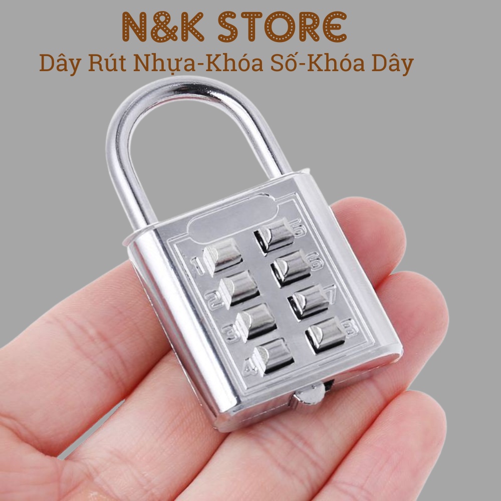 Khóa số, ổ khóa mini chất liệu hợp kim inox chống gỉ, khóa chống trộm an toàn nhỏ gọn