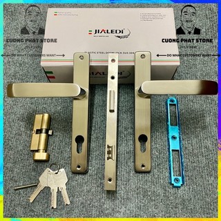 Bộ khoá cửa inox dài 22cm lắp vừa cho cửa sắt, nhôm kính 3x6, 5x5, 4x8