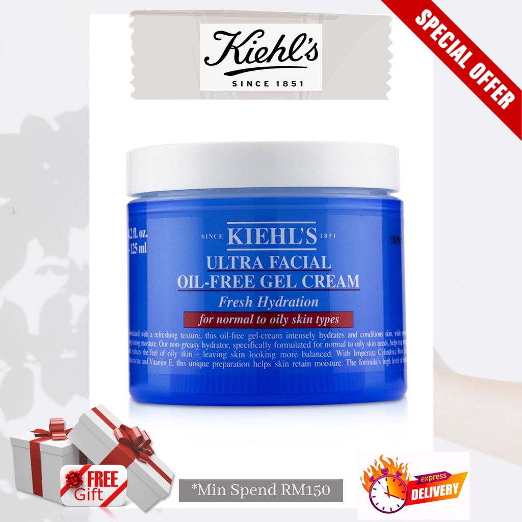 Kem dưỡng Kiehls Ultra Facial Oil Free Gel Cream - Kem Dưỡng Kiehls Oil Free màu xanh 125ml (store)