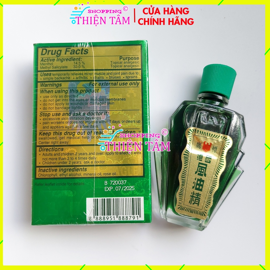 Dầu Gió Xanh Con Ó 24ml Hàng Usa Mỹ
