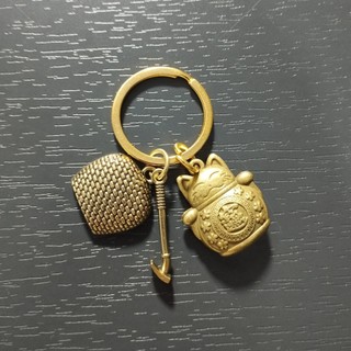 Móc khóa Mèo thần tài đãi vàng may mắn MC04