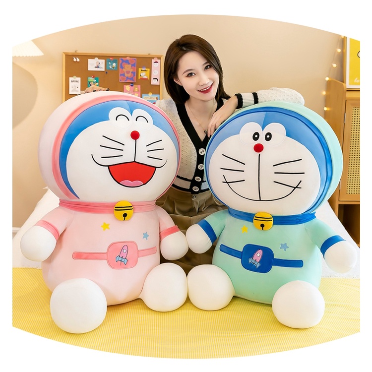 Gấu bông Doreamon phi hành gia, gấu bông dễ thương kích thước 30 50 và 75cm, chất liệu miniso bông trắng tin khiết