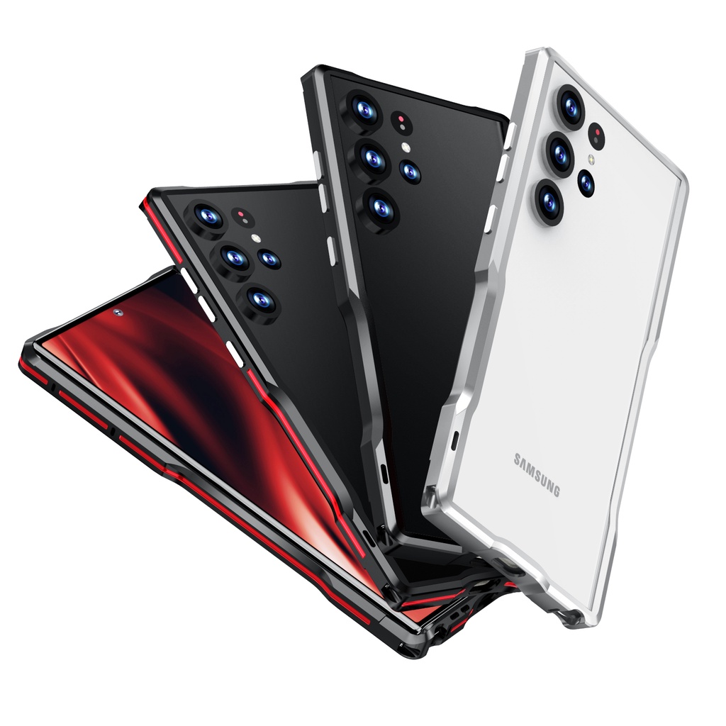 LUPHIE Ốp Lưng Khung Nhôm Cho Điện Thoại Samsung Galaxy S23 Ultra S23Ultra