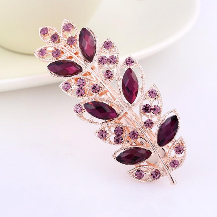 PVN57476 Kẹp Tóc Kim Loại Hình Hoa Đính Đá Nhiều Màu Sắc