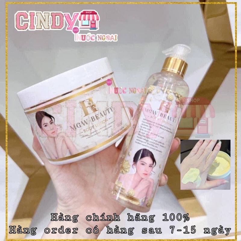 Bộ kem trắng da body Kem+tính chất MGW Beauty body Lotion 🇰🇭