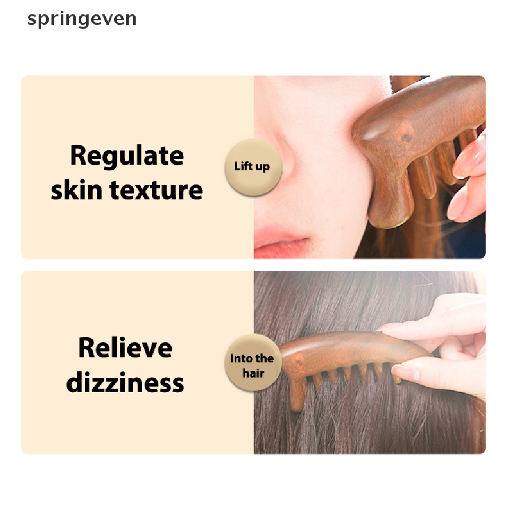 Lược Chải Tóc Mát Xa Bằng Đá Meridian Răng Thư Giãn