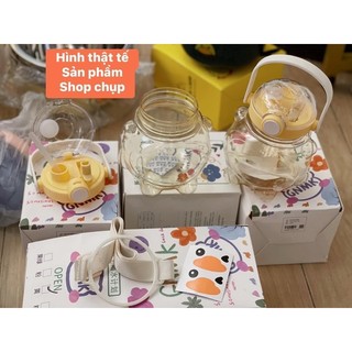 bình nước hình thú con vịt vàng 1000ml