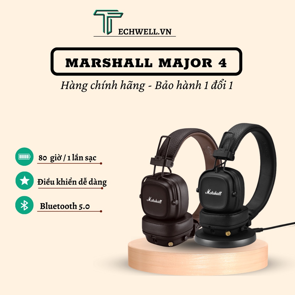 Tai nghe Bluetooth Marshall Major 4 [Hàng chính hãng]
