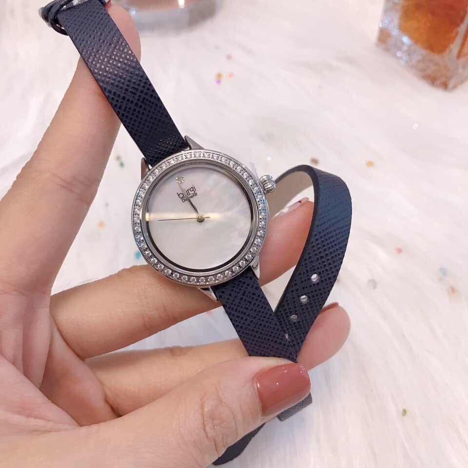 Đồng hồ nữ Burgi mặt không số, dây dài quấn 2 vòng - BUR224BU