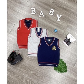 Áo gile len lót nỉ cho bé trai sz 1-5y
