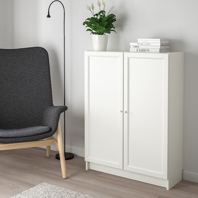 JELLY, Kệ sách 3 tầng 2 cửa mở SHE_051, 80x30x106cm, kệ gỗ Scandi Home