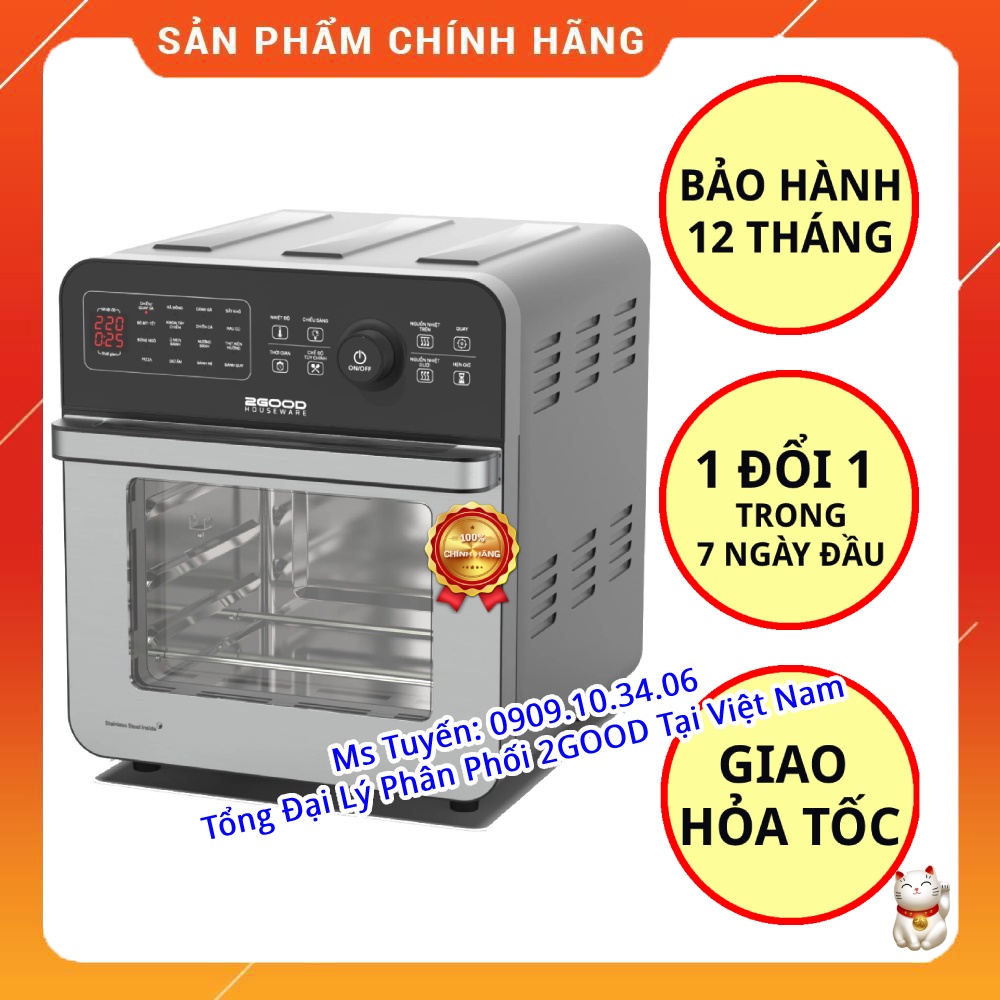 Nồi Chiên Không Dầu 2GOOD Vortex S20 - Bảo Hành 12 tháng - Dễ Vệ Sinh (2GOOD S 20, 2GOOD S-20, 2GOOD S19, 2GOOD S 19)