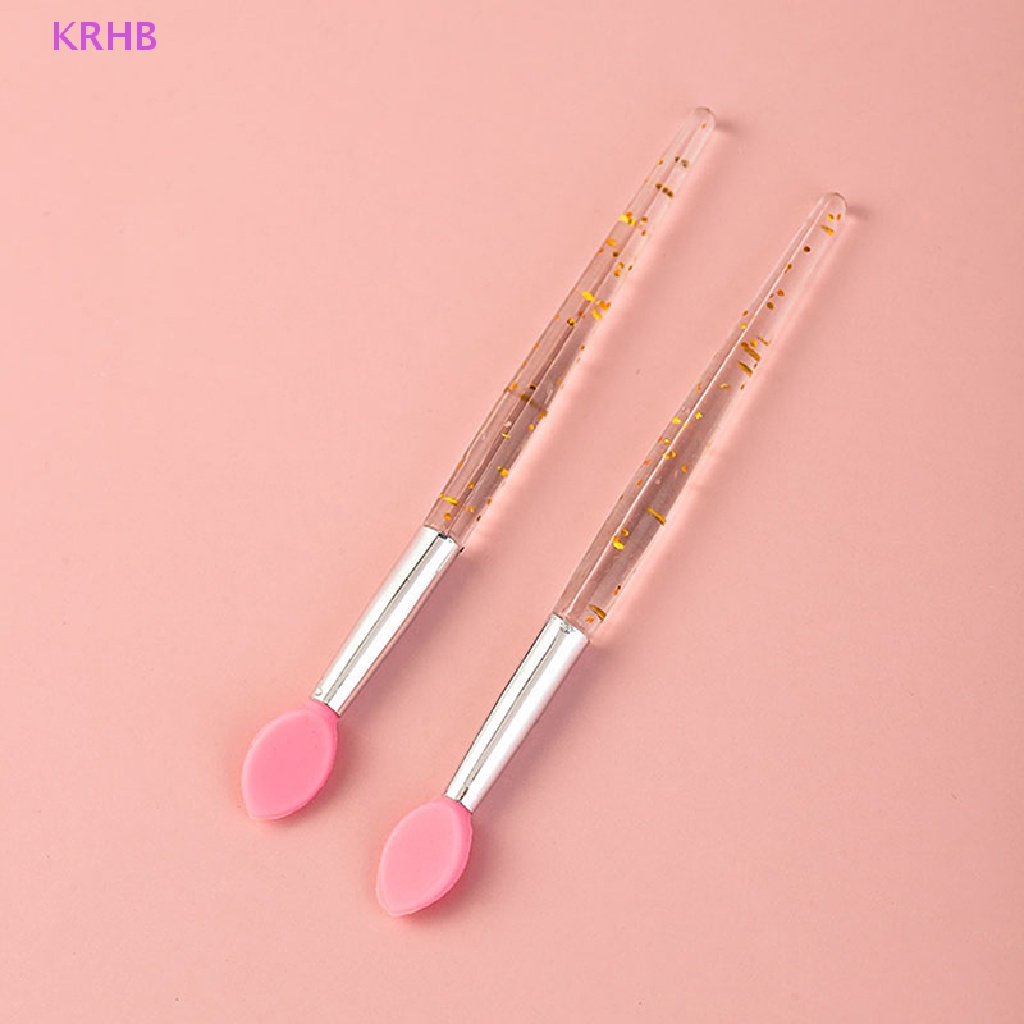 Set 10 Cọ Trang Điểm Mắt Môi Với Đầu Cọ Silicon Mềm Tiện Lợi Mới