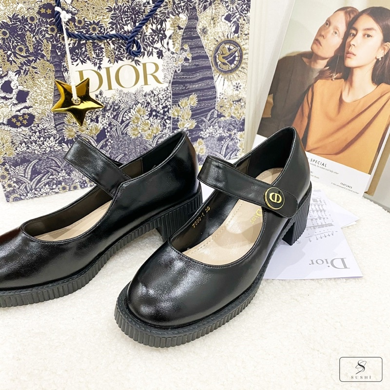 Giày cao gót quai ngang 2 chất da cao cấp 2 loại