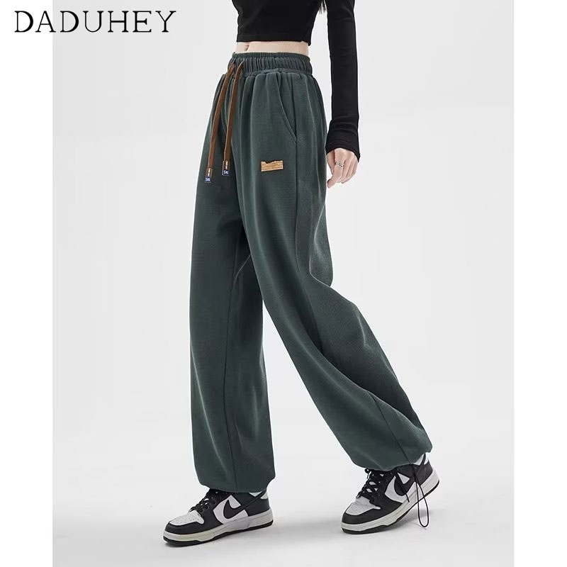 Quần dài Daduhey lưng cao dáng rộng thời trang phong cách Hàn Quốc cho nữ plus size