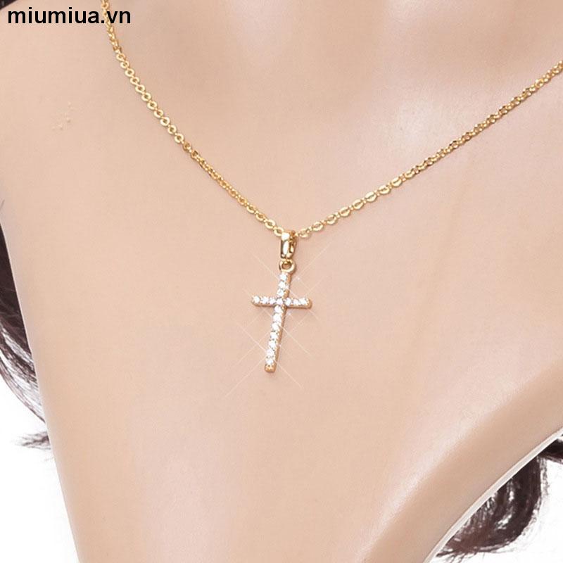 miumiuaDây Chuyền Nam Unisex Vòng Cổ Thánh Giá Đính Đá Thời Trang Siw Chain Loki Màu Bạc TItan Cao Cấp Không Gỉ