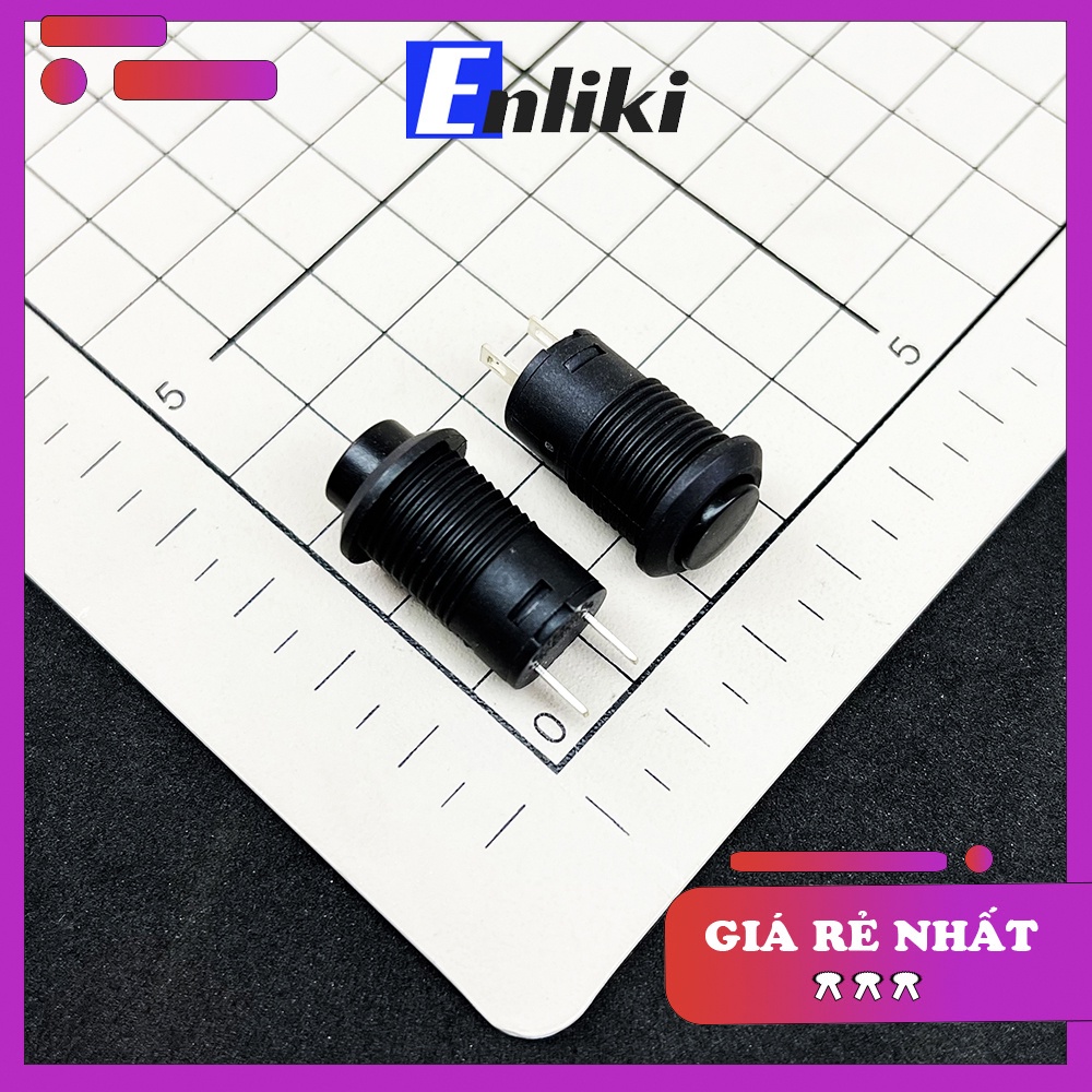 DS-428 Nút Nhấn Giữ Tròn 12mm Đen
